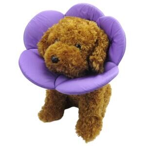 Alfie Pet Size Medium Kora Recovery Collar Purple Flower for Dogs and Cats